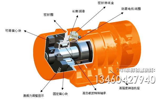 臥式振動(dòng)電機(jī)原理圖